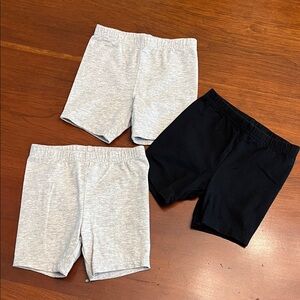 Carter’s Light Gray and Black Bike Shorts